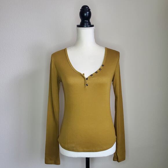 Double Zero Henley Long Sleeve Shirt Small - Picture 1 of 8